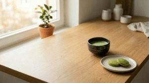 Guide thé matcha accueil table